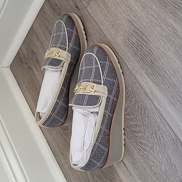 NYDJ Women's Edward Suede Wedge Loafer Shoes In Gray Size 9 NIB - Picture 7 of 12